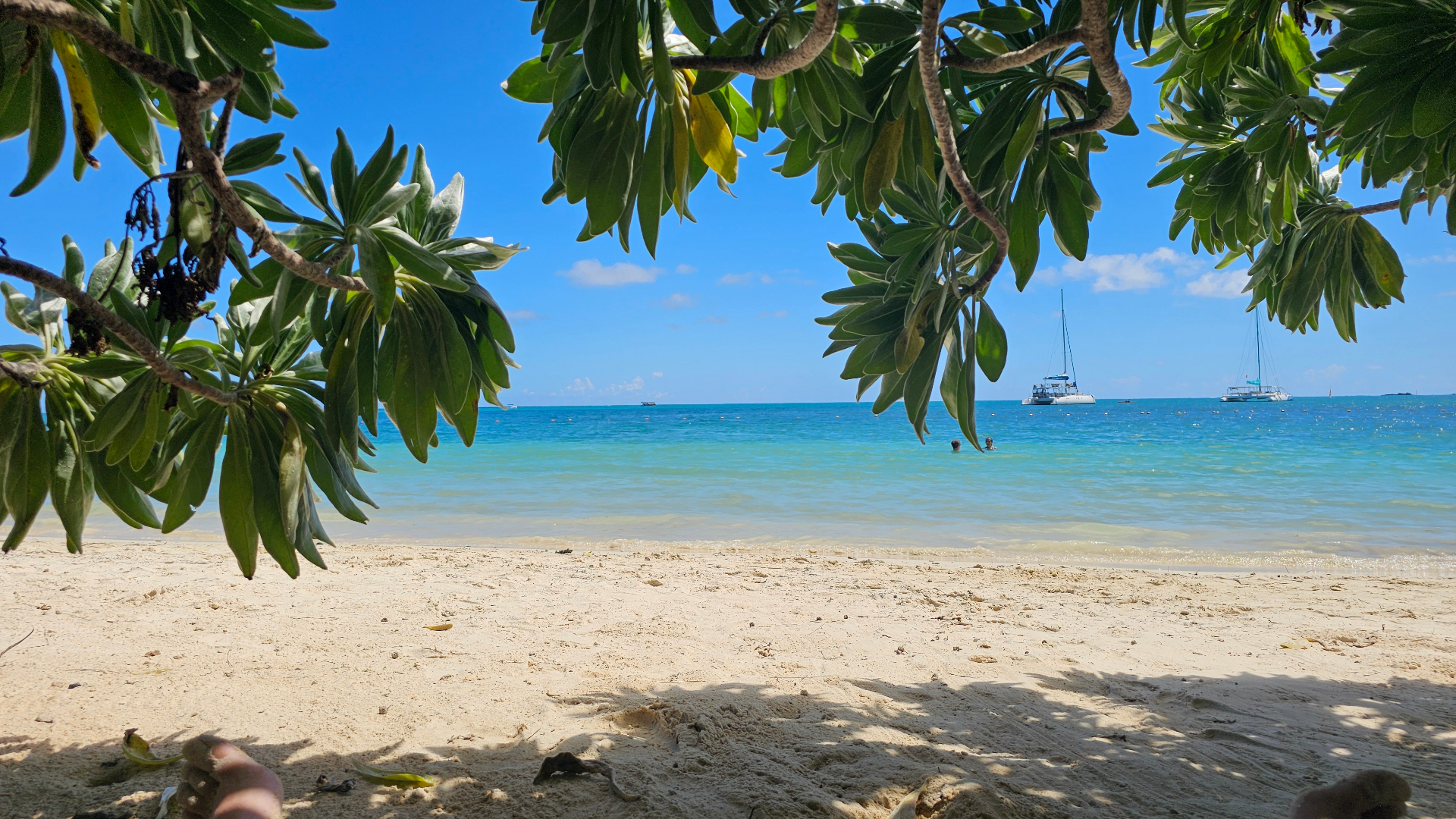 Mauritius tropical beach with Le Morne