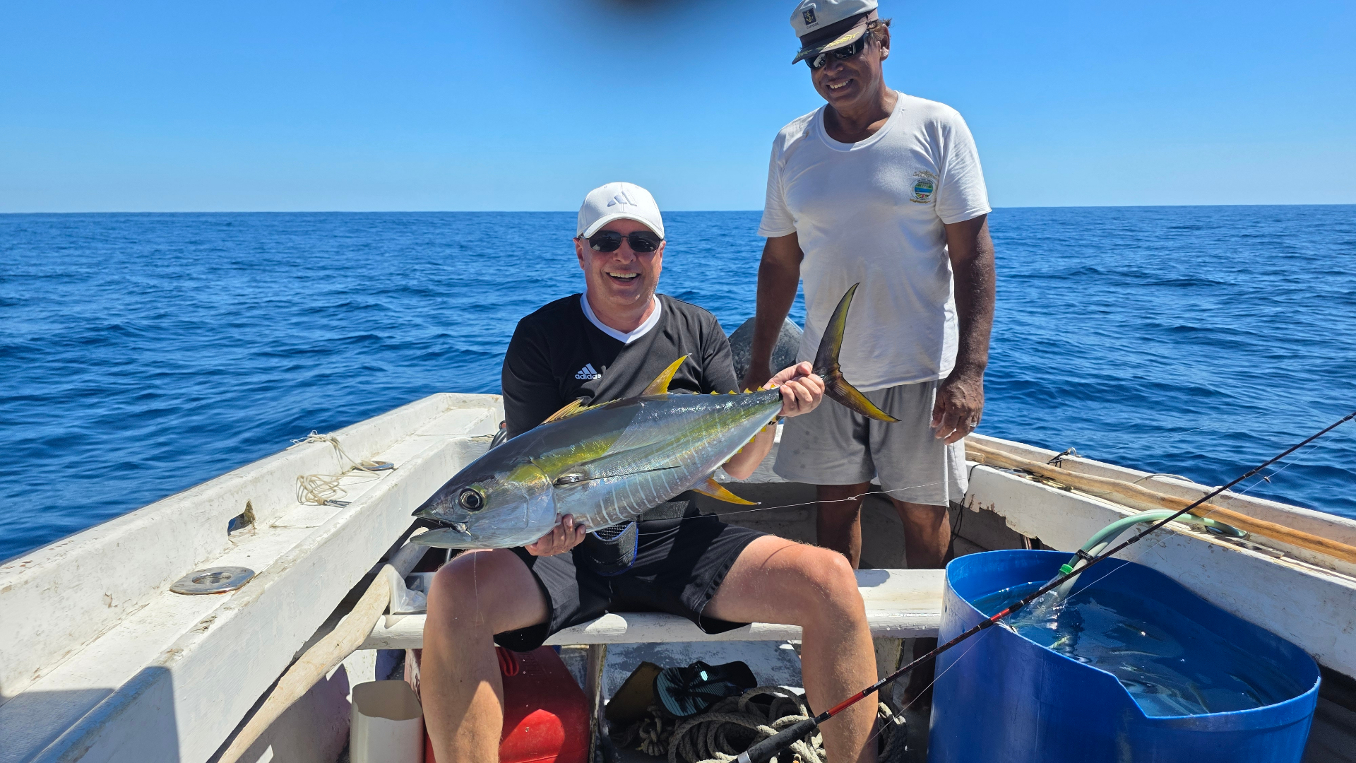 Happy guests with their catch