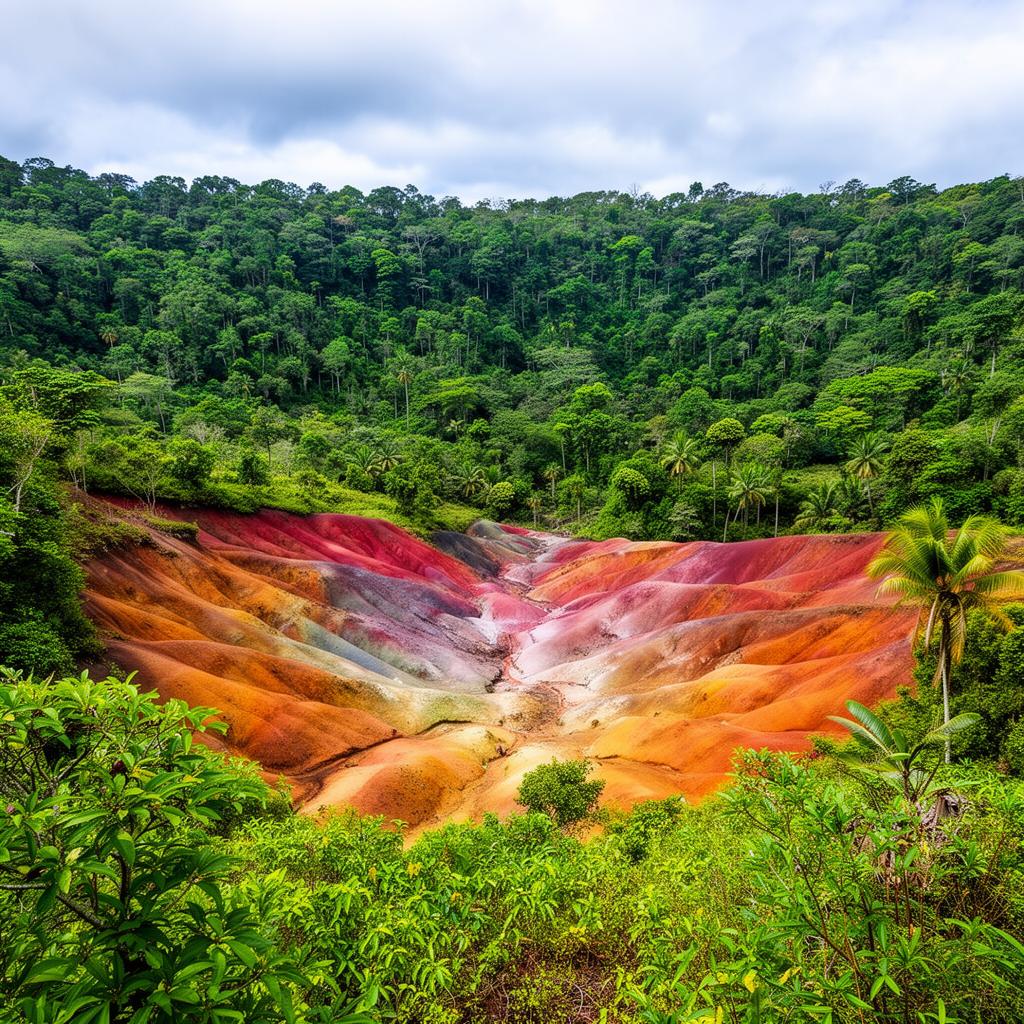 Seven-coloured earths of Chamarel